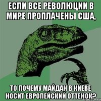 Если все революции в мире проплачены США, то почему Майдан в Киеве носит европейский оттенок?