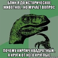 Блин я до историческое животное , но мучает вопрос Почему кирпич квадратный , а круги от него круглые