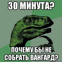 30 минута? почему бы не собрать вангард?