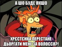 а шо буде якшо Хрєстєнка перестане дьоргати мене за волосся?!