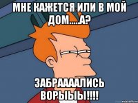 Мне кажется или в мой дом.....а? Забраааались ворыыы!!!!