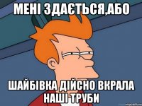 МЕНІ ЗДАЄТЬСЯ,АБО ШАЙБІВКА ДІЙСНО ВКРАЛА НАШІ ТРУБИ