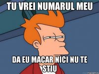 Tu vrei numarul meu da eu macar nici nu te stiu