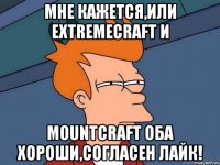 Мне кажется,или ExtremeCraft и MountCraft оба хороши,согласен лайк!