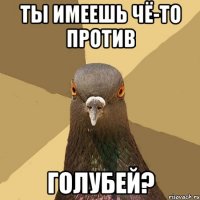 ты имеешь чё-то против голубей?