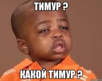 тимур ? какой тимур ?