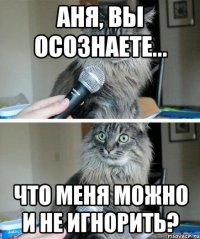 Аня, вы осознаете... что меня можно и не игнорить?