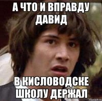 А что и вправду Давид в кисловодске школу держал