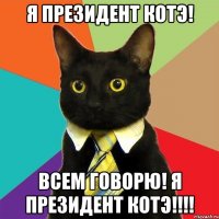 Я президент Котэ! Всем говорю! Я президент котэ!!!!