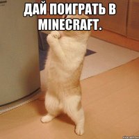 дай поиграть в minecraft. 