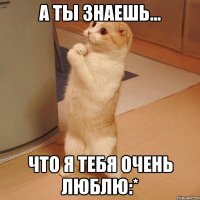 А ты знаешь... Что я тебя очень люблю:*