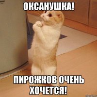 Оксанушка! Пирожков очень хочется!