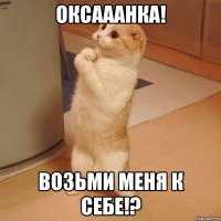 Оксааанка! Возьми меня к себе!?