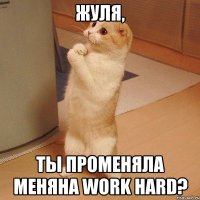 Жуля, ты променяла меняна work hard?