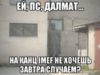 Ей, пс, Далмат... на канц IMEF не хочешь завтра случаем?