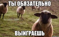 Ты обязательно выиграешь