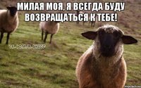 Милая моя, я всегда буду возвращаться к тебе! 