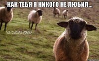 как тебя я никого не любил... 