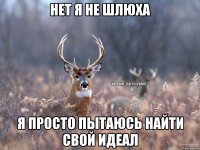 нет я не шлюха я просто пытаюсь найти свой идеал