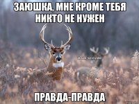 Заюшка, мне кроме тебя никто не нужен Правда-правда