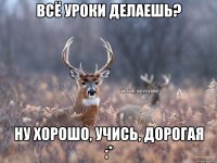 Всё уроки делаешь? Ну хорошо, учись, дорогая :*