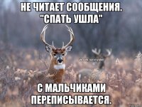 Не читает сообщения. "Спать ушла" С мальчиками переписывается.