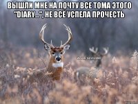 вышли мне на почту все тома этого "diary...", не всё успела прочесть 