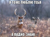 Я тоже люблю тебя А ладно, знаю :-*