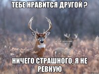 Тебе нравится другой ? Ничего страшного, я не ревную