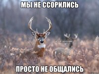 Мы не ссорились Просто не общались