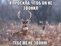 Я просила, чтоб он не звонил Тебе же не звоню.