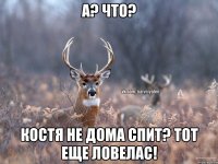 А? Что? Костя не дома спит? Тот еще ловелас!