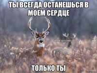 Ты всегда останешься в моем сердце Только ты