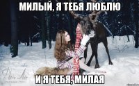 Милый, я тебя люблю И я тебя, милая