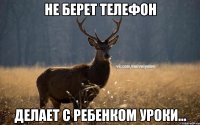 Не берет телефон Делает с ребенком уроки...