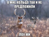 А мне кольцо так и не предложили Лох жи