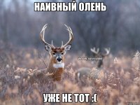 Наивный олень уже не тот :(