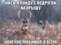 Киса, я пойду с подругой на крышу Конечно любимая, я верю