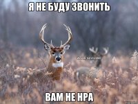 Я не буду звонить Вам не нра