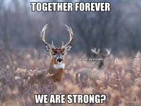 together forever we are strong?