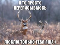 я то просто переписываюсь люблю только тебя Яша )