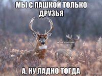 мы с Пашкой только друзья А, ну ладно тогда