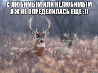 с любимым или нелюбимым я ж не определилась еще :)) 