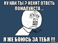 Ну как ты ? Некит ответь пожалуйста ... Я же боюсь за тебя !!!