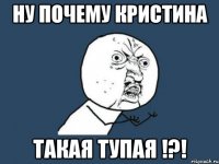 НУ ПОЧЕМУ КРИСТИНА ТАКАЯ ТУПАЯ !?!