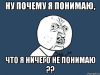 НУ ПОЧЕМУ Я ПОНИМАЮ, ЧТО Я НИЧЕГО НЕ ПОНИМАЮ ??