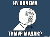 Ну почему Тимур мудак?