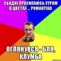 Сьодні просипаюсь утром в цвєтах ... романтіка ОГЛЯНУВСЯ - БЛЯ, КЛУМБА