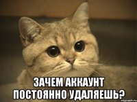  зачем аккаунт постоянно удаляешь?