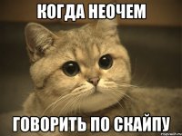 Когда неочем говорить по скайпу